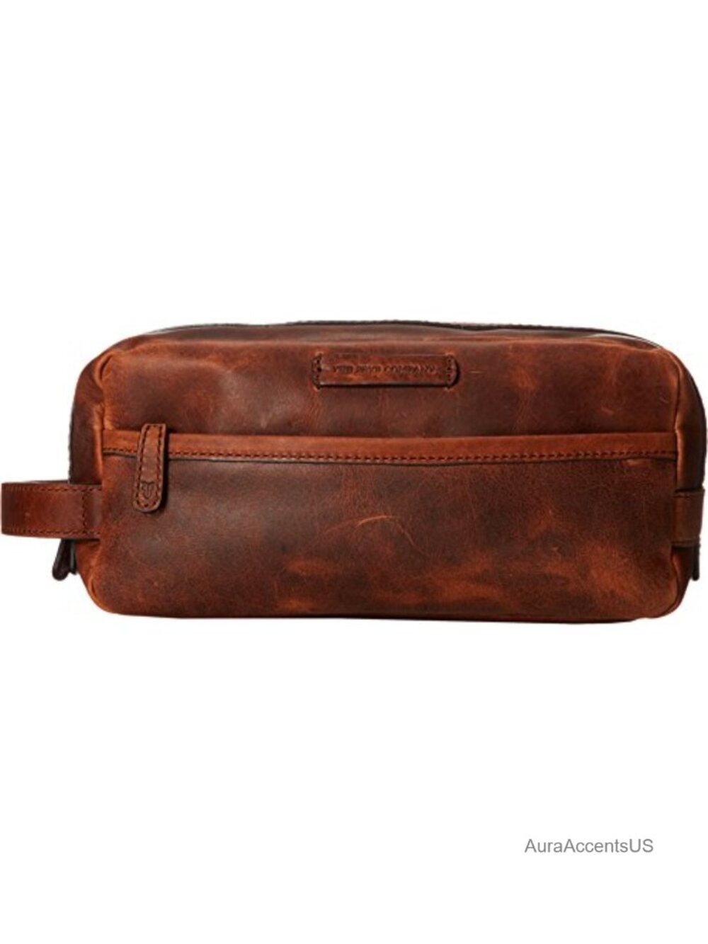 Water-Resistant Leather Large Travel Dopp Kit Toiletry Bag for Men